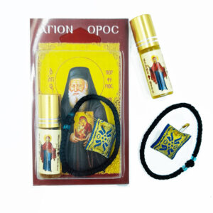 ΚΟΥΤΙ ΔΩΡΟΥ ΧΑΡΤΙΝΗ ΜΑΓΝΗΤΙΚΗ ΕΙΚΟΝΑ ΑΓ. ΠΟΡΦΥΡΙΟΥ, ΚΟΜΠΟΣΚΟΙΝΙ,ΜΥΡΟ, ΦΥΛΑΧΤΟ